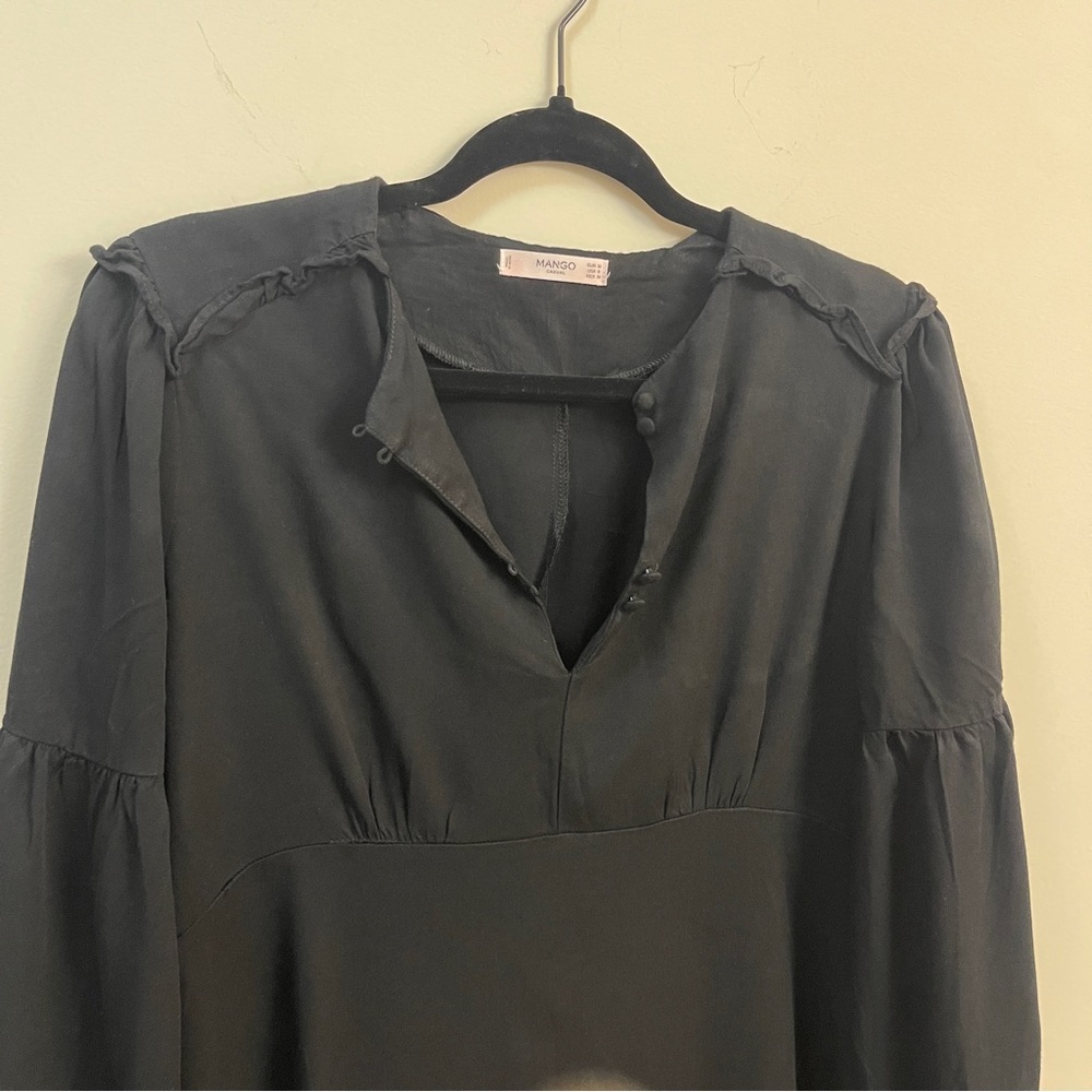 Mango Black Long sleeve Dress in size Medium - Picture 8 of 8